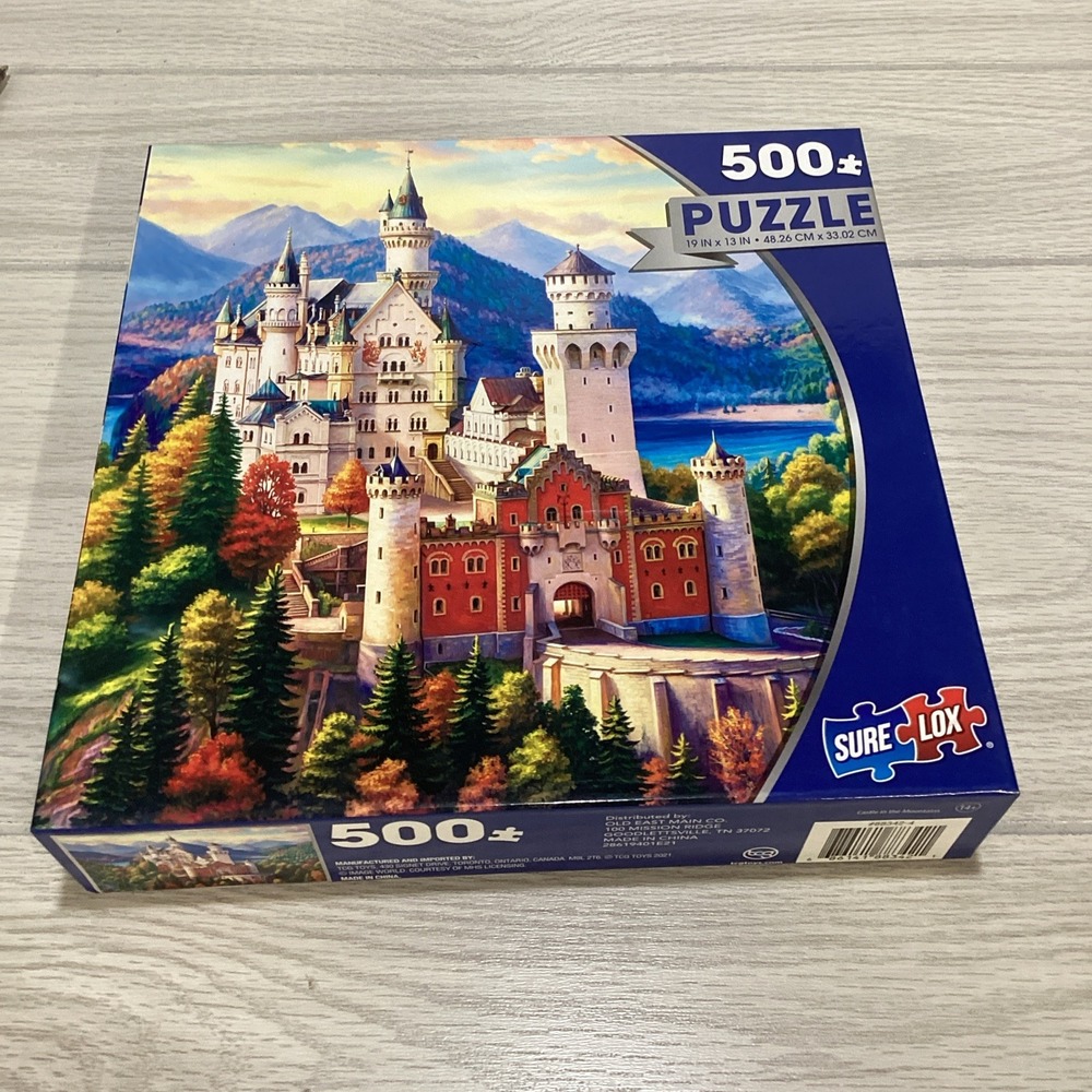 TCG SURELOX 500 Pieces 19" x 13" Castle in the Mountains‎ * Factory Sealed*